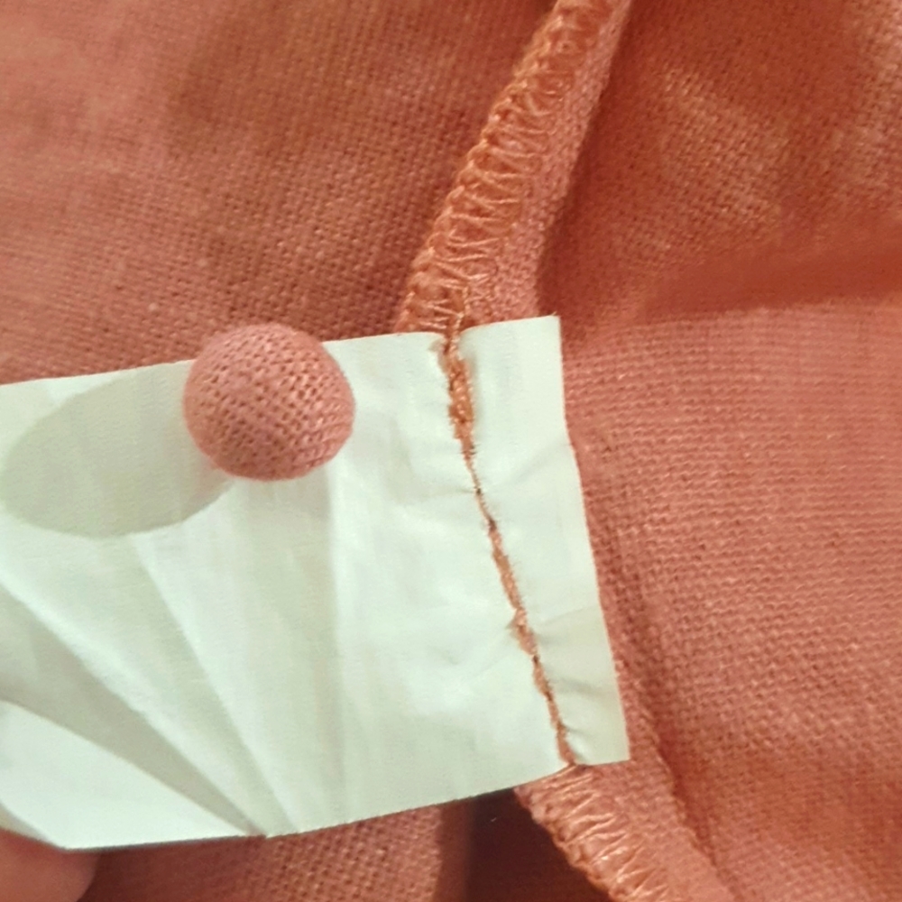Miss Shop Size 12 Deep Pink Button Front Dress with Belt Tie 55% Linen - Picture 8 of 9